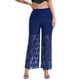 thumbnail image 2 of Pincandy Women's High Waist Lace Wide Leg Casual Pants, Loose Fit, Elastic Waistband, Daily & Party Wear, 2 of 5
