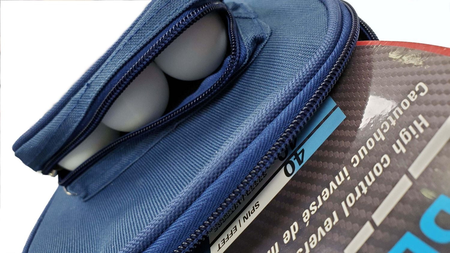 Swiftflyte Blizzard Table Tennis Set, 5-Piece Racket, Zipper Case and 3 Balls