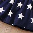 thumbnail image 7 of Mikrdoo 3T Toddler Baby Girls Dress Stripe Splice Star Print For Independence Day Sleeveless One Piece Dress Red 3-4 Years, 7 of 7