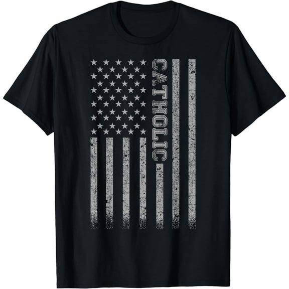 Catholic American Flag T-Shirt