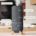 thumbnail image 3 of Homedics Ultrasonic Humidifier, Bedrooms and Home Offices, 0.97-Gallon Tank, 45-Hour Runtime, Visible Ultra-Quiet Cool Mist, Aromatherapy, Demineralization Cartridge, Night-Light, Auto-Off, Platinum, 3 of 7