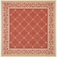 thumbnail image 2 of Safavieh Courtyard Gaus Oriental Indoor/Outdoor Area Rug, Red/Natural, 6'7" x 6'7" Square, 2 of 11