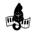 thumbnail image 1 of Piano Cat Wall Clock for Living Room Music Classroom Silent Clock Acrylic Clockwork, 1 of 5