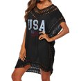 thumbnail image 4 of Cogild Beach Cover up Dress Hollow Out Swimwear Bikini Swimsuit Cover ups for Women Navy Bathing Suit Coverups, 4 of 5
