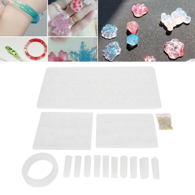 Letter Molds, Alphabet Resin Silicone Casting Molds Kits Epoxy Tools Casting , Numbers Alphabet Silicone Molds For Craft Making Jewelry Keychain Pendant