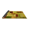 thumbnail image 2 of Ahgly Company Indoor Round Patchwork Yellow Transitional Area Rugs, 5' Round, 2 of 4