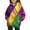 Dark Green, variant on LNZGNM Mardi Gras Girl's Hooded Sweatshirt 3-4Y Cozy Funny Mask Hoodies Vintage Long Sleeved with Kangaroo Pocket Shirt Tie Dye Winter Outfit for Party, Purple, 3-4Y
