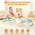 thumbnail image 7 of CONCETTA Pikler Triangle Set, 9-in-1 Foldable Montessori Toddler Climbing Toys Indoor with Arch, Ramp and Ladder, Jungle Gym, Blue, 7 of 7