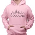 thumbnail image 2 of Skyline Cologne German Hoodie Sweatshirt Unisex Large Pink, 2 of 5