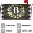 thumbnail image 3 of Wreath Monogram Letter B Mailbox Covers, Buffalo Plaid Outdoor Magnetic Mailbox Cover, 21 x 18 in Mail Box Covers for Garden Yard Decor, 3 of 5