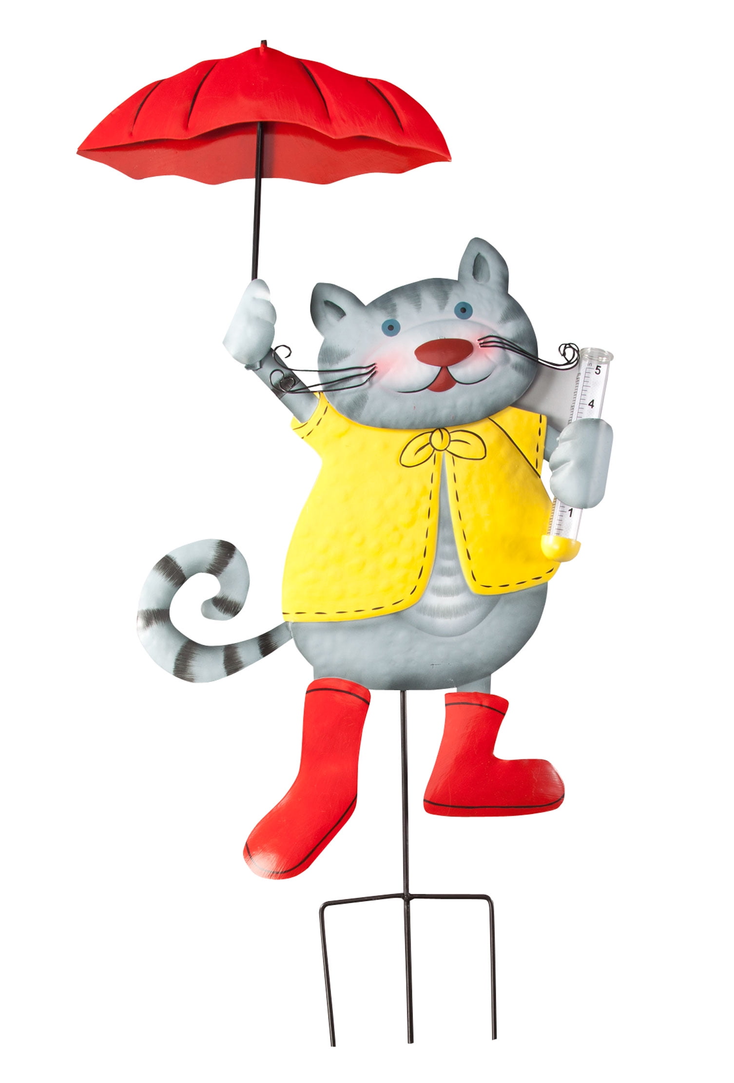 Metal Cat Rain Gauge by Maple Lane Creations by Miles Kimball