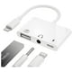thumbnail image 1 of Adaptador de cámara Lightning a USB 3, adaptador OTG hembra USB 3 en 1 con conector para auriculares de 3,5 mm + divisor de carga compatible con teléfono 11 / X / Xs / 8 P Sincero  Hogar, 1 of 5