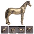 thumbnail image 3 of Horse Brass Figurine Animal Ornament Chinese Statue Decoration Decor Model Sculpture Desktop Tea Metal Car Mini Potted, 3 of 8