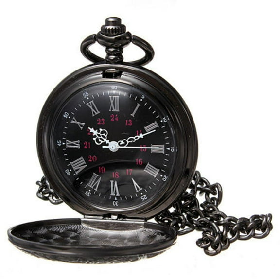 Pocket Watch with Press Button Flip Front Cover Accurate Timekeeping Gift for Watch Enthusiasts