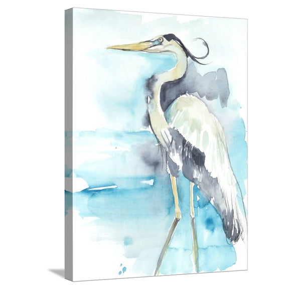 Art.com Heron Splash II Stretched Canvas Print Wall Art by Jennifer Goldberger, 18" x 24"