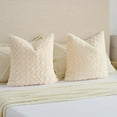 thumbnail image 5 of JIATER Pack of 2 Throw Pillow Covers 18x18,Rose Decorative Couch Pillow Covers,White, 5 of 6
