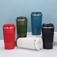 thumbnail image 4 of Taza de café de acero inoxidable, taza térmica de silicona para oficina, para negocios, antiescaldaduras, para coche, taza de agua para coche, 4 of 6