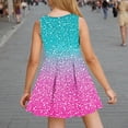thumbnail image 7 of SGFCWSX Girls Sleeveless Dress A-Line Starry Glitter Gradient Print Summer Dresses for Teens Hot Pink Size 13-14 Years, 7 of 7