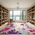 thumbnail image 2 of ODIKA 6'x9' Machine Washable Non-Slip Area Rug, Watercolor Pink High Traffic Rug with Pad, Pink, 1050382, 2 of 8