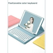 Timoom iPad Mini 6th Generation 2021 8.3 inch Keyboard Case Cute Round Key Color Keyboard Wireless Detachable BT Keyboard Cover with Pencil Holder for Mini 6 (Blue)