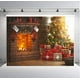 thumbnail image 1 of Tela de fondo de tema de árbol de Navidad y chimenea de alta densidad y sin costuras maravillosos accesorios de fondo Sincero Hogar, 1 of 6