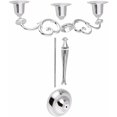 thumbnail image 3 of 3 Metal Candle Holder European Style Wedding Candelabra Candle Holder Home Decor(Silver)-, 3 of 5