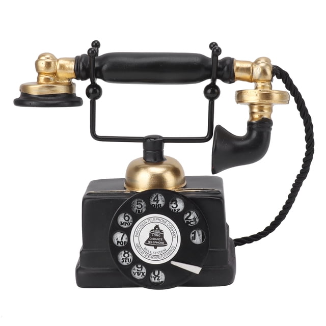 Teléfono decorativo retro grande, modelo de resina, teléfono rotatorio vintage, estatua decorativa para cafetería, bar, ventana, tipo 14