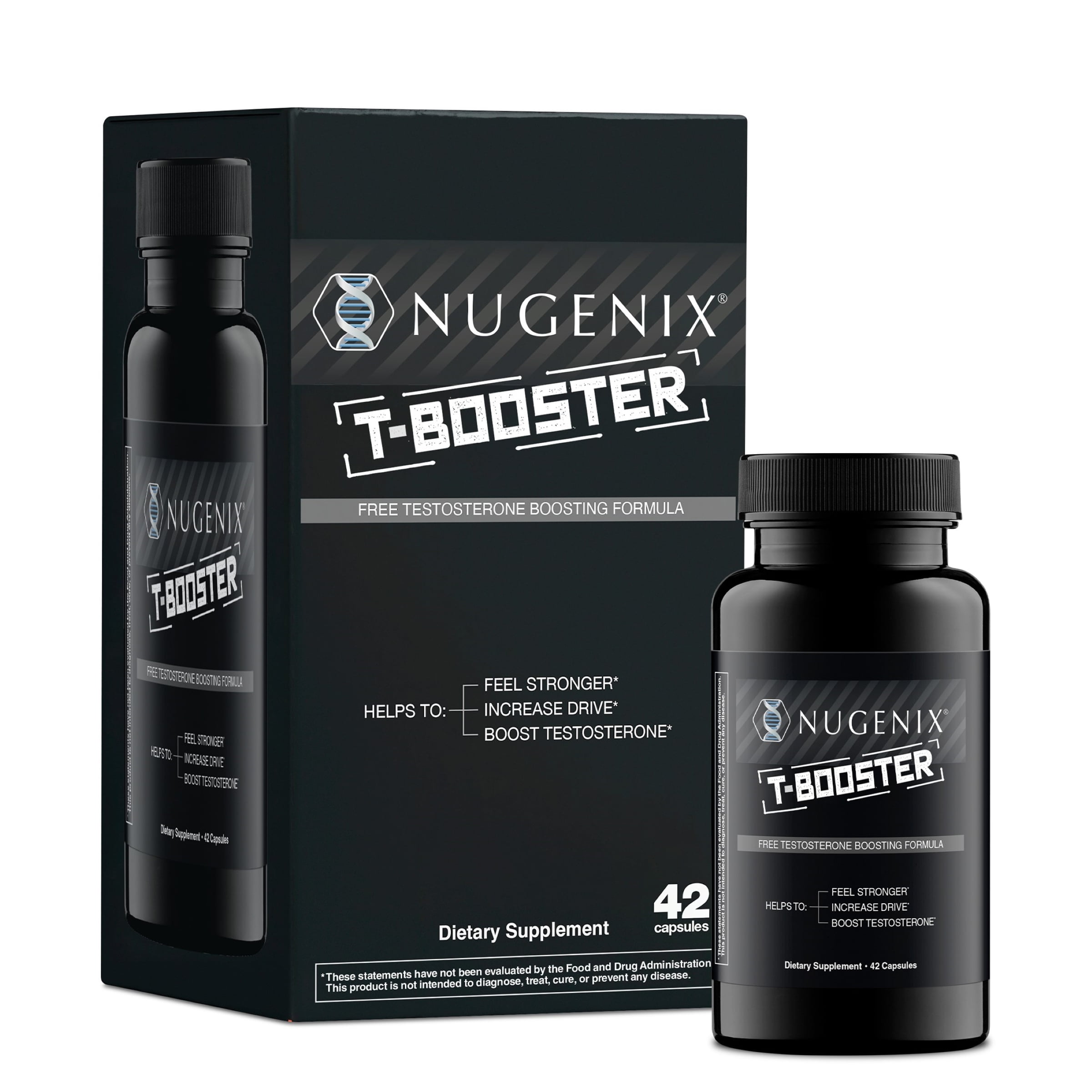 (2 pack) Nugenix T-Booster Free Testosterone Booster for Men, Hormone Supplement, 42 Capsules, 14 Day Supply