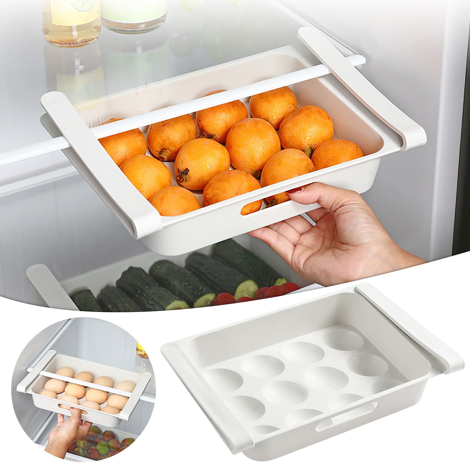 TUTUnaumb Holiday Rollback Deals 2023 Spring Household Multi-Layer Egg  Storage Container Organizer Bin Rotating Drawer Type Large Capacity Egg  Holder For Refrigerator Side Door Fresh-Keeping Box-Green 