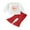 White, variant on Wassery Toddler Girl Christmas Outfits Clothes 6M 12M 18M 24M 2T 3T 4T Kids Girls Letter Santa Print Crew Neck Sweatshirts Red Flare Pants 2Pcs Christmas Clothing Set