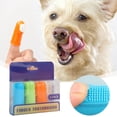 thumbnail image 1 of SIfdSeng 4Pieces Handhold Pet Finger Toothbrush Small Head Toothbrush Dogs Brush Bad Breath Teeth Care Tool Dog Finger Brushes for Small Dogs Dog Fingerbrushes Toothbrush, 1 of 8