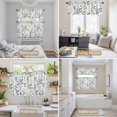 thumbnail image 6 of Grey Green Botanical Kitchen Curtains Sets for Windows 36 Inch Length, Watercolor Spring Floral Summer Leaf Rod Pocket Window Treatments Tier Curtains and Valances Set for Bedroom/Bathroom, 6 of 8