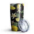 thumbnail image 2 of 20oz Insulated Tumbler, Travel Coffee Tumbler with Lid, Cup Holder Friendly Travel Coffee Mug, Stainless Steel Thermos, 20 Oz Tumbler, Reusable Insulated Coffee Mug with Lid ( Lemon ), 2 of 7