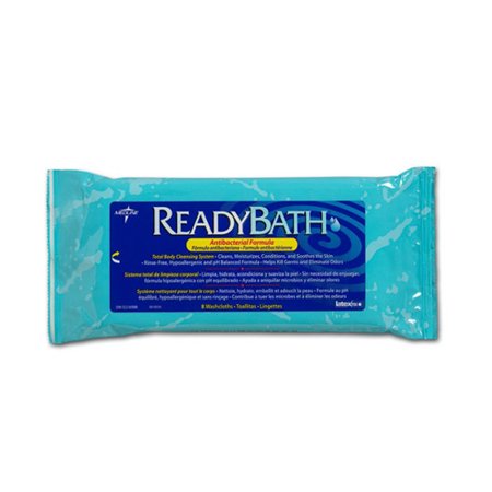 Ready Bath Anti Bacterial Wash Clothes  Unscented - 8 Pack  6 Pack