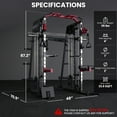 thumbnail image 5 of Mikolo M4 All-In-One Smith Machine Home Gym Package, 2200 lbs Power Rack Cage with Cable Crossover, 360° Landmine, Barbell Holders and Other Attachments, Total Body Strength Training Cage, 5 of 11