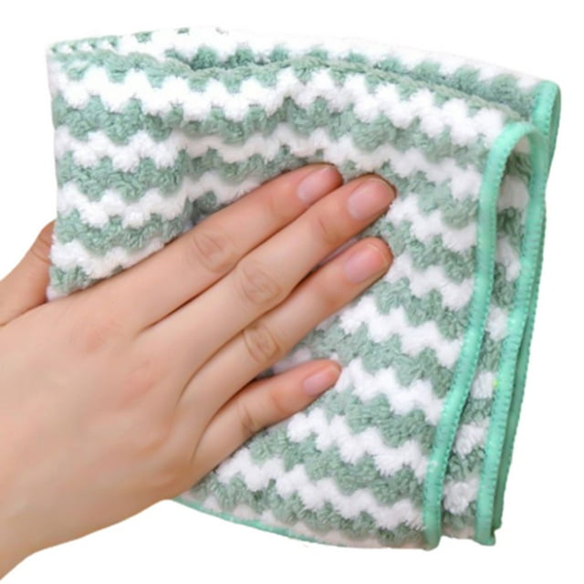 CNKOO Microfiber Cleaning Rag Super Absorbent Coral Fleece Cloth Scouring Towel Pad Multifunction For Kitchen Dishes Cleaning