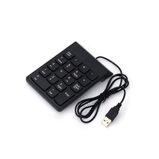 Teclado numérico USB Methold Mini teclado numérico 18 teclas para computadora portátil PC de escritorio