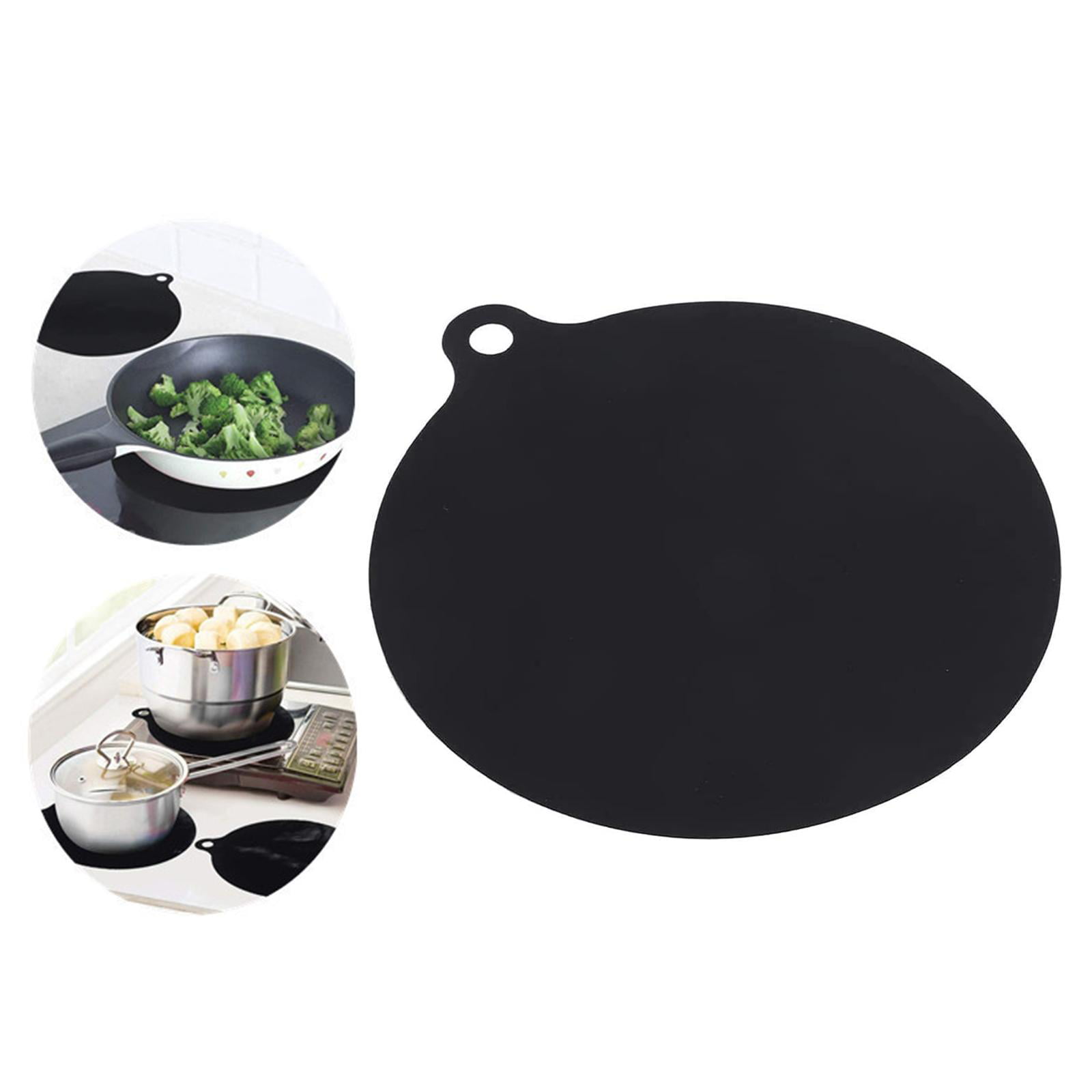 Cheap Induction Cooktop Mat Kitchen Induction Cooker Cookware Protector  Silicone Mat Reusable Heat Insulated Round/Rectangular Pad Kitchen Supplies