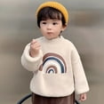 thumbnail image 5 of Esaierr Baby Newborn Boys Girls Fleece Sweatshirt Crewneck Warm Fall Winter Toddler Sweatshirt Clothes Tops for 9M-4Y, 5 of 5
