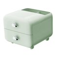 thumbnail image 2 of Desktop Pen Holder Container with 2 Drawers Cute Cosmetics Holder Desk Organizer Green, 2 of 9