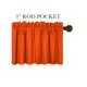thumbnail image 2 of Juego de 3 cortinas opacas para cocina, color naranja K4, con bolsillo para barra, para baño, ventana corta. Incluye dos (2) paneles de lino + una (1) cenefa a juego., 2 of 5
