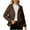 Coffee, variant on Polar Fleece Jacket Womens Long Sleeve Lapel Sherpa Button Down Coats Winter Warm Oversized Solid Color Loose Outerwear (Beige L)