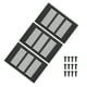 thumbnail image 1 of Cubierta de ventilación rectangular Uxcell de 6"x4" 2pcs con rejilla de ventilación y tornillos para gabinete en negro, 1 of 7