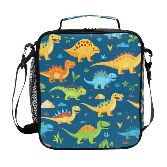 ALAZA Cute Dinosaurs Lunch Box Insulated Lunch Bag Reusable Thermal Cooler Tote School Picnic