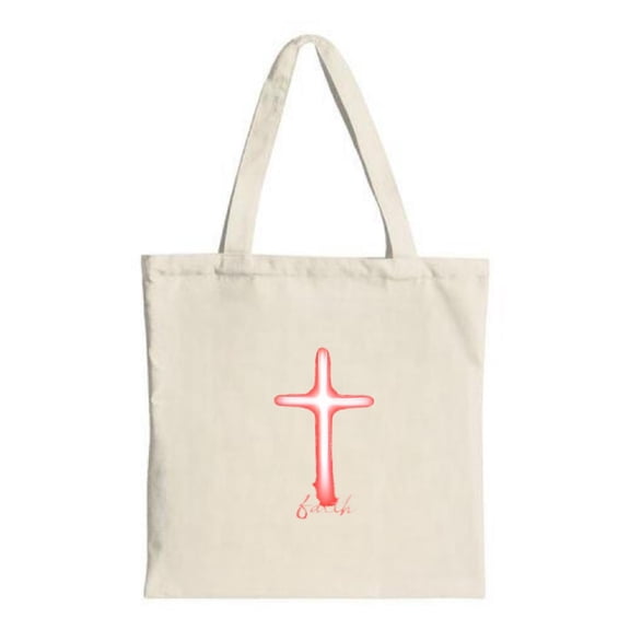 Stylish Canvas Tote Bag on Cream Background Perfect for Shopping Travel and Parties - Reusable & Multifunctional