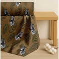 thumbnail image 4 of Soimoi Brown Cotton Cambric Fabric Dot,Leaves & Face Animal Fabric Prints by Yard 56 Inch Wide, 4 of 7