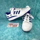 thumbnail image 1 of Adi-das Forum Low White Blue Men's Retro Leather Low Top Shoes Size Sneakers, 1 of 5