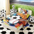 thumbnail image 2 of Erosebridal Color Splash Balls Twin Sheet Sets, Sport Bedding for Boys and Girls, 3pcs, 1 Flat Sheet, 1 Fitted Sheet and 1 Pillowcase, 2 of 6