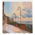 thumbnail image 3 of Ambesonne Italian Shower Curtain, Dawn in Ortona Abruzzo, 69"Wx84"L, Pale Caramel and White, 3 of 3