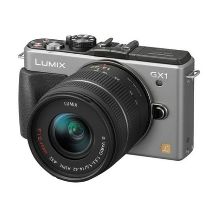 Panasonic Lumix G DMC-GX1K - Digital camera - mirrorless - 16.0 MP - Four Thirds - 3x optical zoom 14-42mm lens - silver